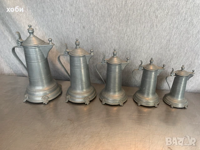   кана за бира, калаени кани, комплект  , снимка 2 - Антикварни и старинни предмети - 51421463