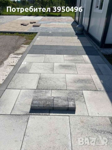 Паваж Ретанго комби 6см, цвят: графитено-бял /меланж/ - #Земелрок, снимка 3 - Строителни материали - 53059781