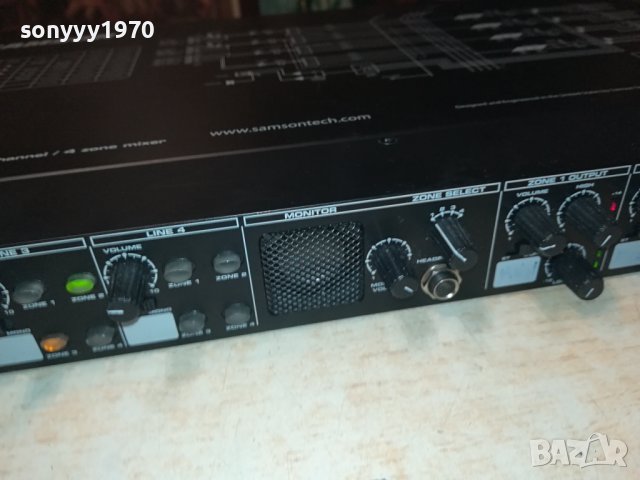 SAMSON S ZONE 4 CHANNEL/4 ZONE MIXER-SWISS LK1EWC1312232008, снимка 4 - Ресийвъри, усилватели, смесителни пултове - 43400288