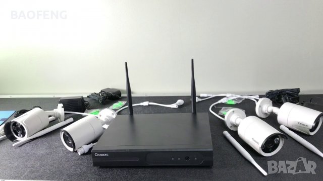 Модел 2023 -50% Нови Система 5mp за видеонаблюдение 5G DVR 4-канална ,4 безжични камери, 239,89 лв, снимка 6 - Друга електроника - 38155739