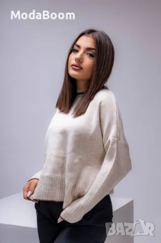 Бледо розово дамски пуловер , снимка 4 - Блузи с дълъг ръкав и пуловери - 48067126