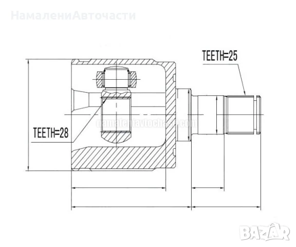 Вътрешно ляво каре 44310S5AJ00 NPWHD005 Honda Jazz