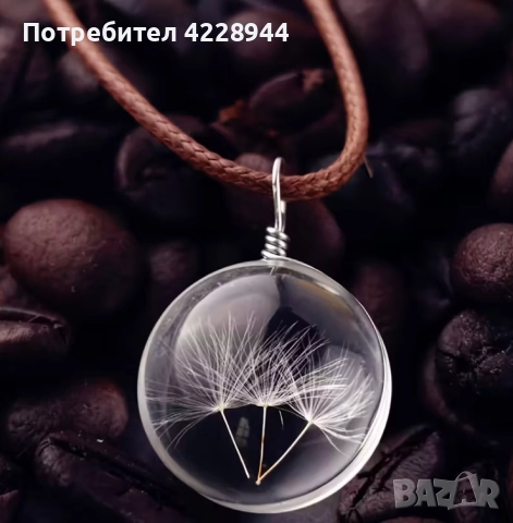 ✨ Минималистично колие с истински 1, 2 или 3 глухарчета, снимка 6 - Колиета, медальони, синджири - 51997216