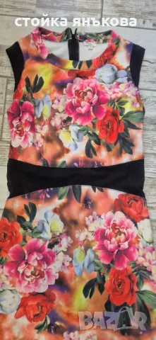 Продавам официална, елегантна рокля на цветя, снимка 2 - Рокли - 49624420