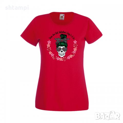 Дамска тениска Свети Валентин Skull Valentine's 4, снимка 6 - Тениски - 35581986
