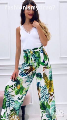 Бял рипсен топ с дантела, снимка 1