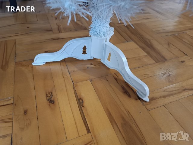 Изкуствена коледна бяла елха,130см., снимка 2 - Декорация за дома - 43919393