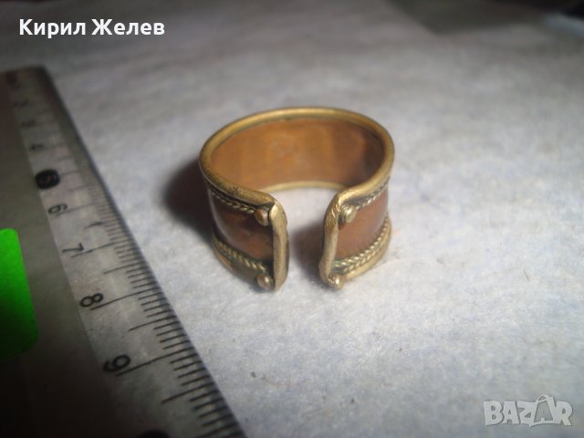 Стар ИНДО-ПЕРСИЙКИ БРОНЗОВ ЕТНОГРАФСКИ ТИБЕТСКИ ПРЪСТЕН ТРАДИЦИОННА МАЙСТОРСКА РЪЧНА ИЗРАБОТКА 31414, снимка 10 - Антикварни и старинни предмети - 38056196