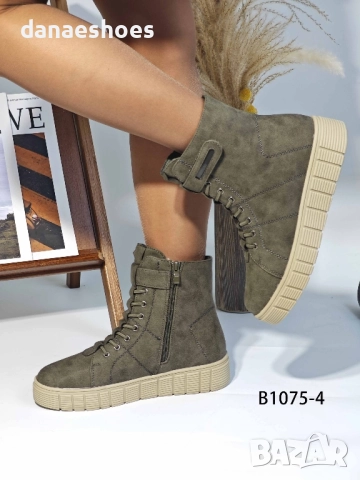 Дамски спортни боти в зелено , снимка 5 - Дамски боти - 52075619