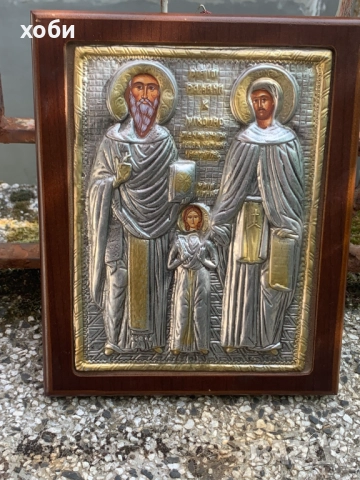 Икона на Свети Рафаил, Николай и Ирина, снимка 4 - Икони - 51555004