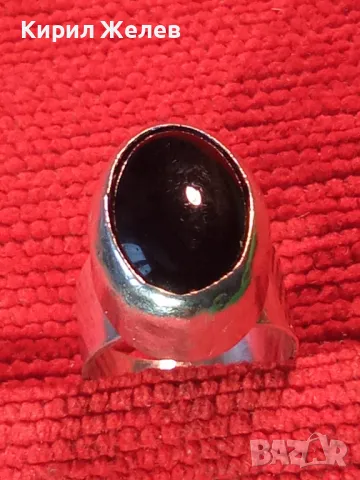 ЕФЕКТЕН ВинтиджАРТ СКЪПОЦЕНЕН СРЕБЪРЕН ПРЪСТЕН СРЕБРО 925 SEZGIN СЕЗГИН с ШЛИФОВАН ЧЕРЕН ОНИКС 29924, снимка 12 - Пръстени - 49913329