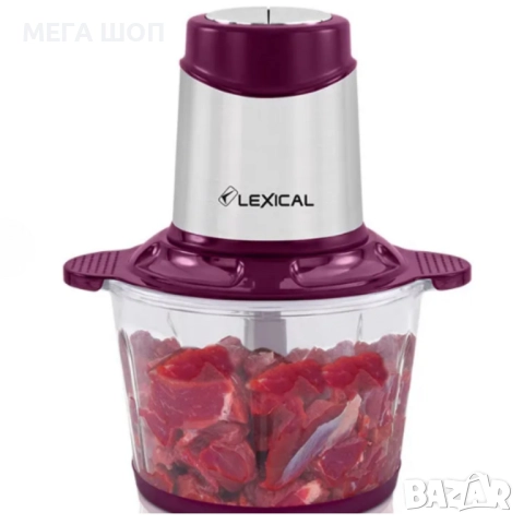 Професионален кухненски чопър Lexical LCH-1916 – бързо и мощно рязане с 4 ножа от неръждаема стомана, снимка 3 - Чопъри и пасатори - 52890416