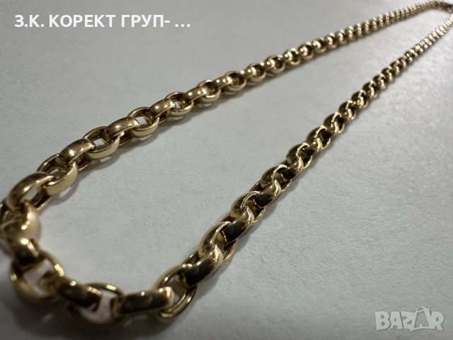 Златен синджир 14к, 9,19гр, снимка 9 - Колиета, медальони, синджири - 52648925