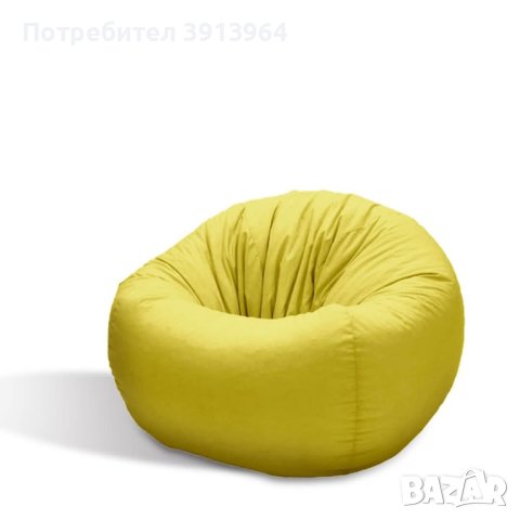 Жълт Барбарон Водоустойчив / тип ябълка пуф, снимка 1 - Столове - 43400920