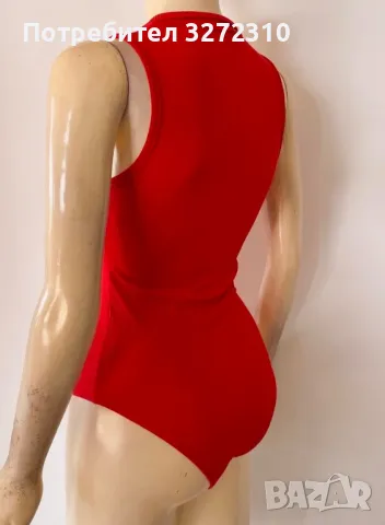 Terranova червено боди с цип, снимка 3 - Корсети, бюстиета, топове - 48677334