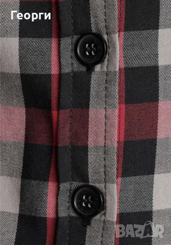 Стилна риза arizona, сиво-черно-червено каре, EUR 38, снимка 4 - Ризи - 50252356
