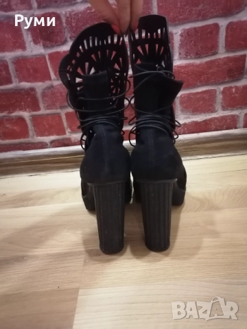 Дамски боти на ток, естествена кожа, снимка 4 - Дамски боти - 51597882