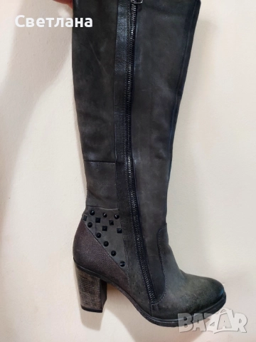 Нови ефектни ботуши в графит,36 номер