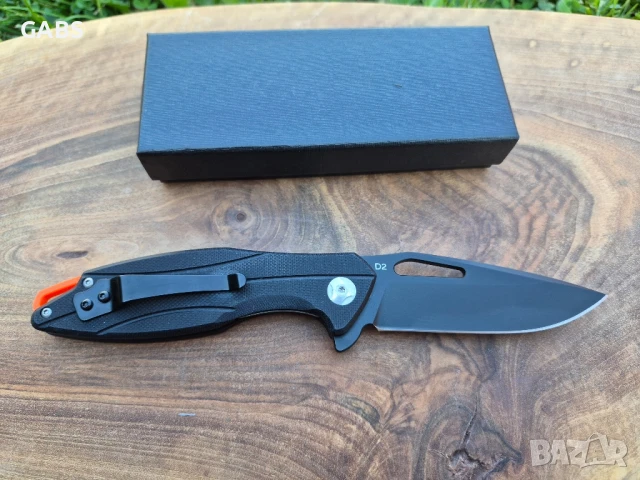 Сгъваем джобен нож,стомана D2,тъмно острие, D116, снимка 2 - Ножове - 50991245