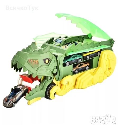 ✨Детски камион Дино , поглъщащ коли, паркинг с писти , снимка 1