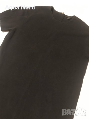 Ежедневна черна рокля от плътен еластичен план - Л-ХЛ, снимка 6 - Рокли - 43462037