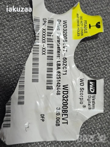 Работеща платка за 2.5 инчов HDD WD 320gb, снимка 4 - Части за лаптопи - 53459685