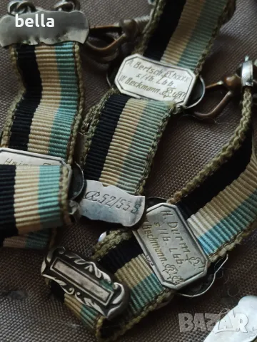 Стари водачи 5 бр. ленти със сребърни елементи от ордени за братство,членство ,за студенти или др , снимка 9 - Антикварни и старинни предмети - 50434200