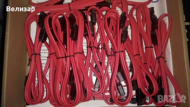 SATA кабели, чисто нови - червени/черни