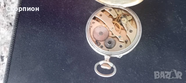 Швейцарски СРЕБЪРЕН джобен часовник Remontuar CILINDRE - 6 RUBIS- 1905г. - ПЕРФЕКТЕН с позлата, снимка 15 - Джобни - 51389193