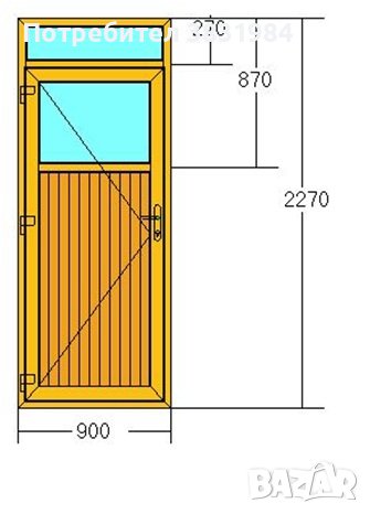 Входна ПВЦ врата, снимка 1 - Входни врати - 43420010