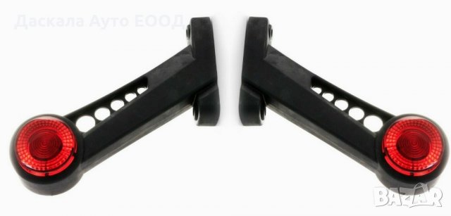 1 бр. ЛЕД LED рогчета габарити червено/бяло косо 24V , PAD404 