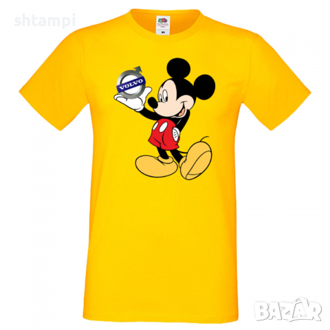 Мъжка тениска Mickey Mouse Volvo Подарък,Изненада,Рожден ден, снимка 10 - Тениски - 36577705