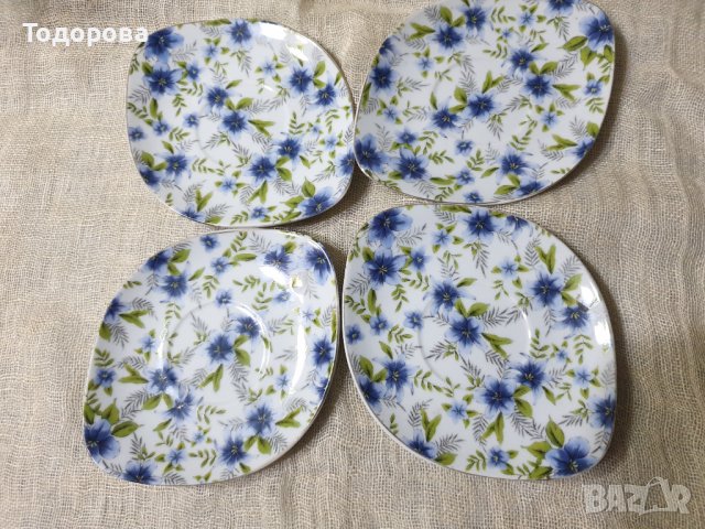 Порцеланови подложни чинийки-Yamasen gold collection fine porcelain japan 24ct gold plated, снимка 4 - Чинии - 43793160