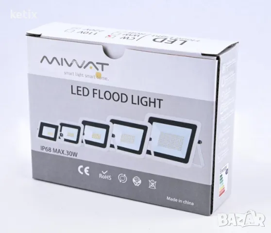 LED прожектор MIWATT 30W,външен,LED, снимка 3 - Прожектори - 48480546