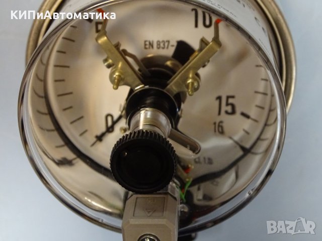 Електроконтактен Манометър WIKA cont 821.21 0-15Bar Ø85mm G1/2”, снимка 2 - Резервни части за машини - 37257054