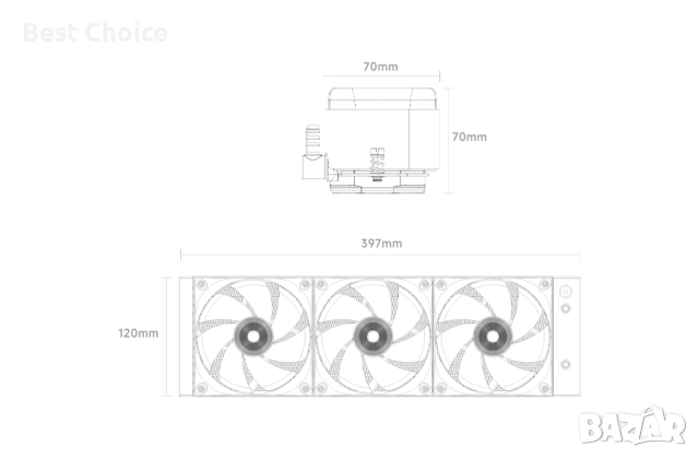 Течен охладител за процесор Ocypus Iota L36 BK, снимка 8 - Други - 52713424