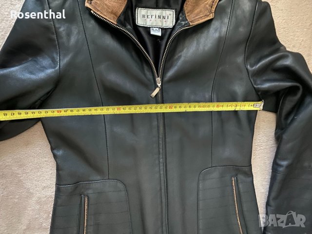 Дамско кожено яке с качулка, естествена телешка кожа, снимка 2 - Якета - 38518518