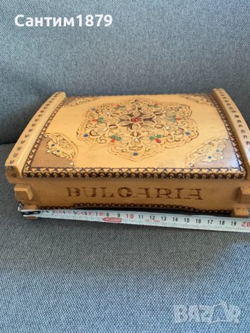 Българска голяма дървена красива етно кутия-11, снимка 3 - Антикварни и старинни предмети - 43996660