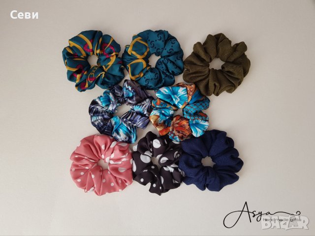 Скрънчита за коса , снимка 13 - Аксесоари за коса - 33703046