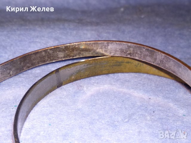 ДВЕ СТАРИННИ МЕДНА и БРОНЗОВА с ПОСРЕБРЯВАНЕ ОРНАМЕНТИРАНИ РЕТРО ГРИВНИ МАЙСТОРСКА ИЗРАБОТКА 37515, снимка 4 - Антикварни и старинни предмети - 40836402