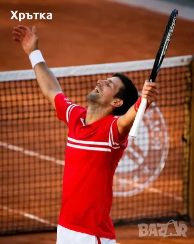 Lacoste x Djokovic - Оригинална мъжка тениска с яка размер L, снимка 3 - Тениски - 50581150