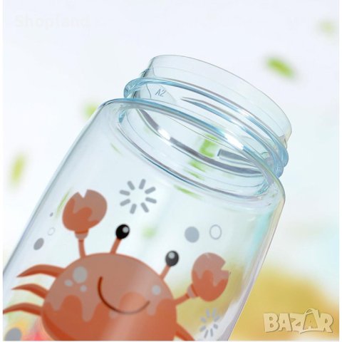 Детско шише за вода със сламка, снимка 4 - Прибори, съдове, шишета и биберони - 43937735