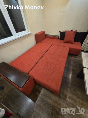 Ъглов диван с функция за сън, снимка 4 - Дивани и мека мебел - 52314658
