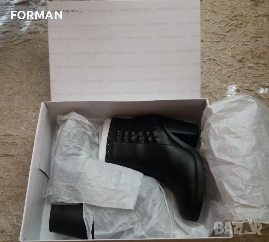 Черни боти на широк ток и платформа 36 номер , снимка 6 - Дамски боти - 37892898