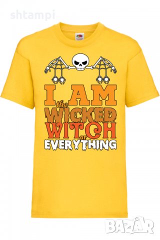 Детска тениска I'm The Wicked Witch Of Everything 2,Halloween,Хелоуин,Празник,Забавление,Изненада,Об, снимка 8 - Детски тениски и потници - 38154945