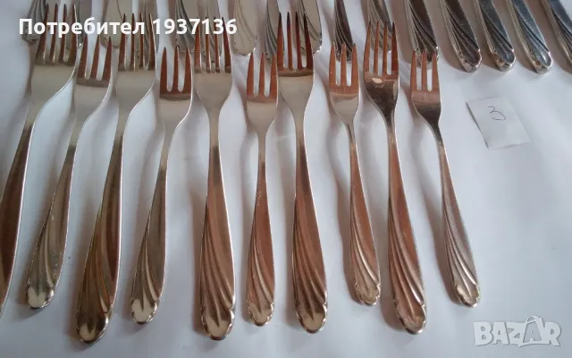 Комплект по 6 от лъжици вилици лъжици  и ножове на реномирани марка WMF дълбоко посребрени ., снимка 4 - Прибори за хранене, готвене и сервиране - 47329462