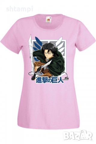 Дамска тениска Attack on Titan Levi Ackerman,Анимация,игра,Празник,Повод., снимка 10 - Тениски - 38057351