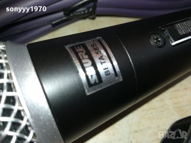 shure beta 58s с кабел и държач 2303211719, снимка 3 - Микрофони - 32275804