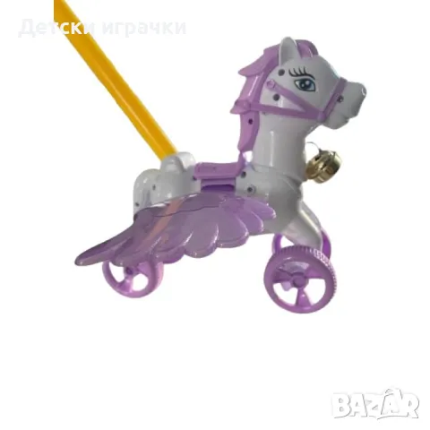 Буталка кон с блестящи крила, играчка за бутане, снимка 5 - Други - 50182987