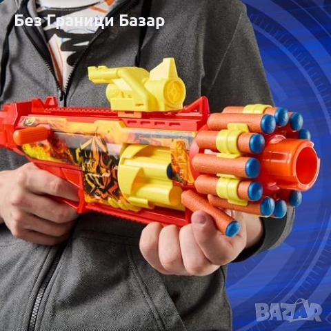 Нов Nerf FlareFusion Бластер с 3 Приставки и 18 Стрели N1 играчка дете, снимка 2 - Други - 51681828